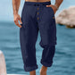 Pantaloni casual da uomo in lino con coulisse