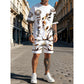 Completo casual da uomo in due pezzi (top e pantaloncini)