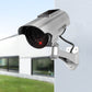 Telecamera di sicurezza simulata a energia solare per esterni con luce LED lampeggiante