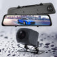 Dash cam da 12" con risoluzione 4K, visione notturna HD anteriore e posteriore🚗