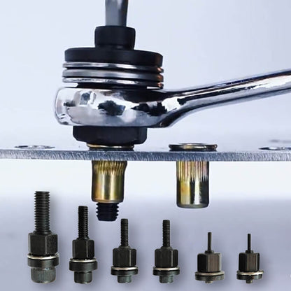 🎉 Saldi 2026 — Oltre 29.000 Venduti! 🔧 Kit Testa per Rivettatore e Cappucci per Dadi – Acciaio Resistente, Kit Portatile 🛠️