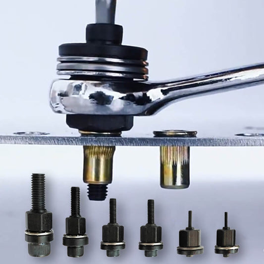 🎉 Saldi 2026 — Oltre 29.000 Venduti! 🔧 Kit Testa per Rivettatore e Cappucci per Dadi – Acciaio Resistente, Kit Portatile 🛠️
