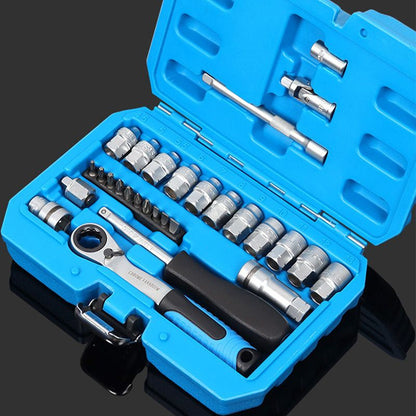🔧 SCONTO 50%! 🛠️ Kit Chiave a Cricchetto 29 Pezzi – Acciaio Cromo-Vanadio – Bussole & Inserti per Fai da Te & Auto