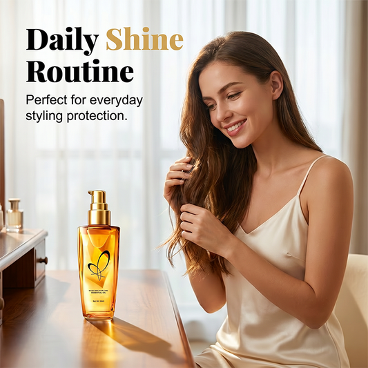 Olio essenziale per la cura dei capelli senza risciacquo