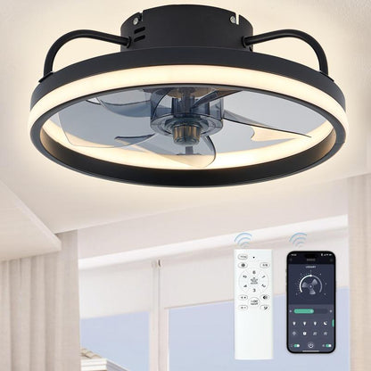 Modern Quiet Ceiling Fan with LED Light