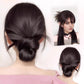 Clip-on Feathered Bun Wig