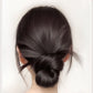 Clip-on Feathered Bun Wig