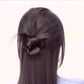 Clip-on Feathered Bun Wig