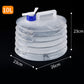 Contenitore d'acqua pieghevole con rubinetto