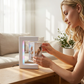 Cornice portafoto fluttuante a levitazione magnetica con LED