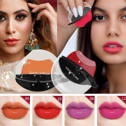 Rossetto impermeabile e facile da applicare per un trucco labbra rapido