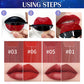 Rossetto impermeabile e facile da applicare per un trucco labbra rapido