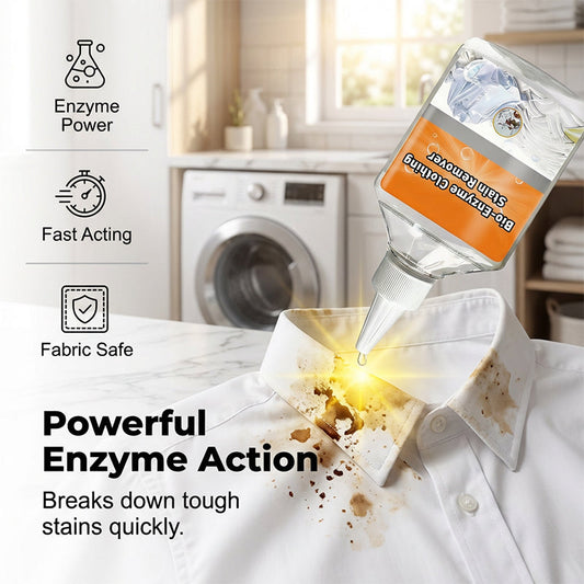 Smacchiatore bio-enzimatico delicato ed efficace per tessuti