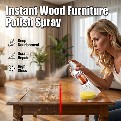 🥳OFFERTA SPECIALE 2026🥳💞OLTRE 50.000 ESEMPLARI VENDUTI!💎🖼️SCONTO DEL 50%! Spray lucidante per mobili – Ridona immediatamente lucentezza al legno, nutre e protegge. Include una spugna morbida. Ridà vita ai vecchi mobili! 💫🛋️