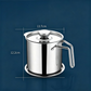 Contenitore filtrante per olio in acciaio inox con coperchio
