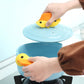 Tappetino in silicone resistente al calore a forma di paperella gialla