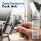 Docking station USB 3.0 a 4 porte in lega di alluminio con morsetto di fissaggio