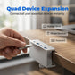 Docking station USB 3.0 a 4 porte in lega di alluminio con morsetto di fissaggio