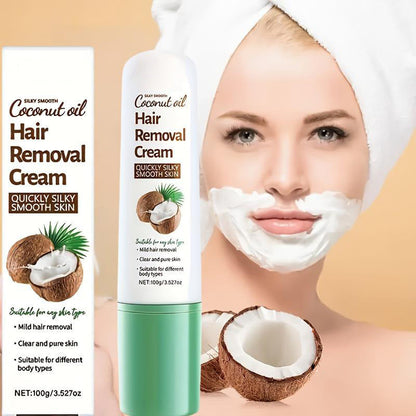 Crema depilatoria delicata all'olio di cocco