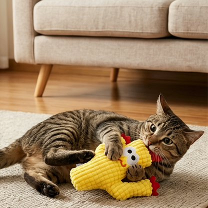 Gioco da masticare in peluche con erba gatta per gatti