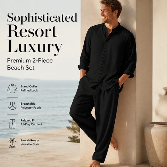 👔 SCONTO DEL 50%! 🌿 Set casual minimalista da uomo composto da 2 pezzi – Camicia e pantaloni dal design semplice, traspiranti e versatili – Ideale per la vita quotidiana, l’ufficio e il tempo libero 🕶️