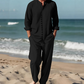 👔 SCONTO DEL 50%! 🌿 Set casual minimalista da uomo composto da 2 pezzi – Camicia e pantaloni dal design semplice, traspiranti e versatili – Ideale per la vita quotidiana, l’ufficio e il tempo libero 🕶️