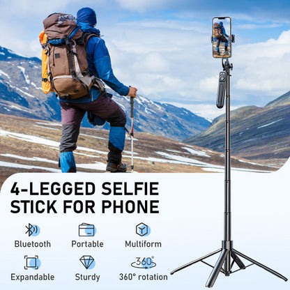 Palo per selfie a 4 gambe per cellulare