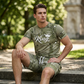 🎉 Promozione 2026 — Oltre 33.000 pezzi venduti! 👕 Completo uomo casual: T-shirt e pantaloncini con stampa effetto denim 🧢