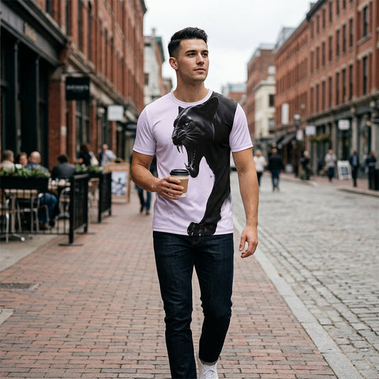 T-shirt da uomo traspirante con stampa grafica