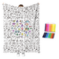 🎨 Kit Coperta da Colorare Fai da Te | Tessuto Morbido e Delicato sulla Pelle 🤗 | Pennarelli Lavabili, Si Ridisegna all'Infinito 🖍️ | Creatività e Relax per Tutta la Famiglia 🧡 | 2 Misure: 70×100 e 100×140 cm 📏