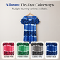 Abito casual con scollo a V con stampa leopardata tie-dye da donna