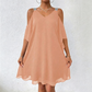 ✨👗 SOLO PER POCO TEMPO: SCONTO DEL 50%! 💃 Abito lungo con scollo a V e cut-out sulle spalle – Cut-out di tendenza e pieghe elegantil – Ein echter Hingucker auf jedem Event.