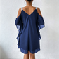 ✨👗 SOLO PER POCO TEMPO: SCONTO DEL 50%! 💃 Abito lungo con scollo a V e cut-out sulle spalle – Cut-out di tendenza e pieghe elegantil – Ein echter Hingucker auf jedem Event.