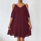 ✨👗 SOLO PER POCO TEMPO: SCONTO DEL 50%! 💃 Abito lungo con scollo a V e cut-out sulle spalle – Cut-out di tendenza e pieghe elegantil – Ein echter Hingucker auf jedem Event.