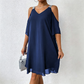 ✨👗 SOLO PER POCO TEMPO: SCONTO DEL 50%! 💃 Abito lungo con scollo a V e cut-out sulle spalle – Cut-out di tendenza e pieghe elegantil – Ein echter Hingucker auf jedem Event.
