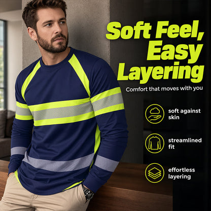 T-shirt a maniche lunghe girocollo color block