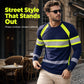 T-shirt a maniche lunghe girocollo color block