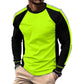 T-shirt a maniche lunghe girocollo color block