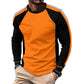 T-shirt a maniche lunghe girocollo color block