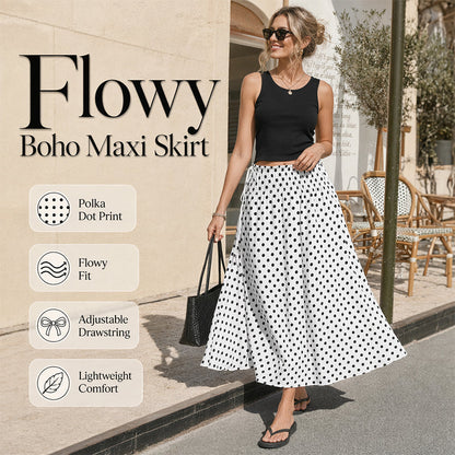 Gonna midi a pois da donna