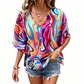 💥【OFFERTA A TEMPO LIMITATO: SCONTO DEL 50%】🔥 Top con stampa mandala e maniche a pipistrello | Stampa digitale resistente allo scolorimento | Vestibilità comoda e traspirante | Antipiega e no-stiro | Disponibile in vari colori (taglie S-2XL)