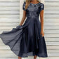 Abito elegante da donna con scollo rotondo