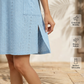 Abito casual da donna senza maniche, con scollo rotondo e tasche