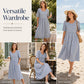 Abito casual da donna a righe con vestibilità comoda