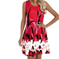 Abito casual da donna senza maniche con stampa floreale