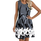 Abito casual da donna senza maniche con stampa floreale