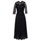 Women's Elegant Lace Bodice Maxi Dress