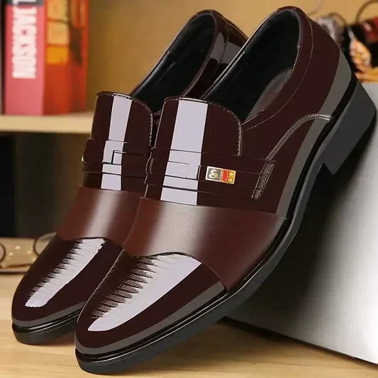 👞 Sconto del 50%! 🔥 Scarpe da uomo in pelle a punta – Comode, antiscivolo ed eleganti – Ideali per ufficio, matrimoni e occasioni formali ✨