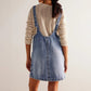 Abito in denim alla moda da donna con schiena scoperta