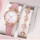 💥【Offerta a metà prezzo】🔥 Set regalo da donna composto da 5 pezzi: orologio e gioielli | Quadrante con motivo a farfalla | Regalo ideale 🎁